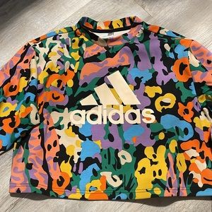 Adidas cropped sweatshirt size small
